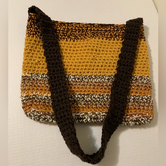 Crossbody Bag Multicolor Handmade Crochet - Picture 4 of 15